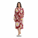 Long Sleeves Comfortable Flannel Bathrobe Coral Fleece