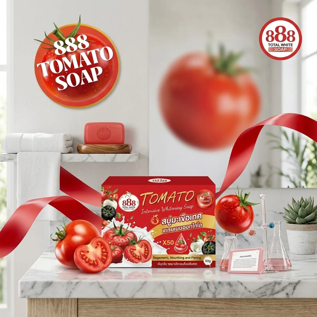 888 Total White Tomato Intensive Brightening Soap - 90g