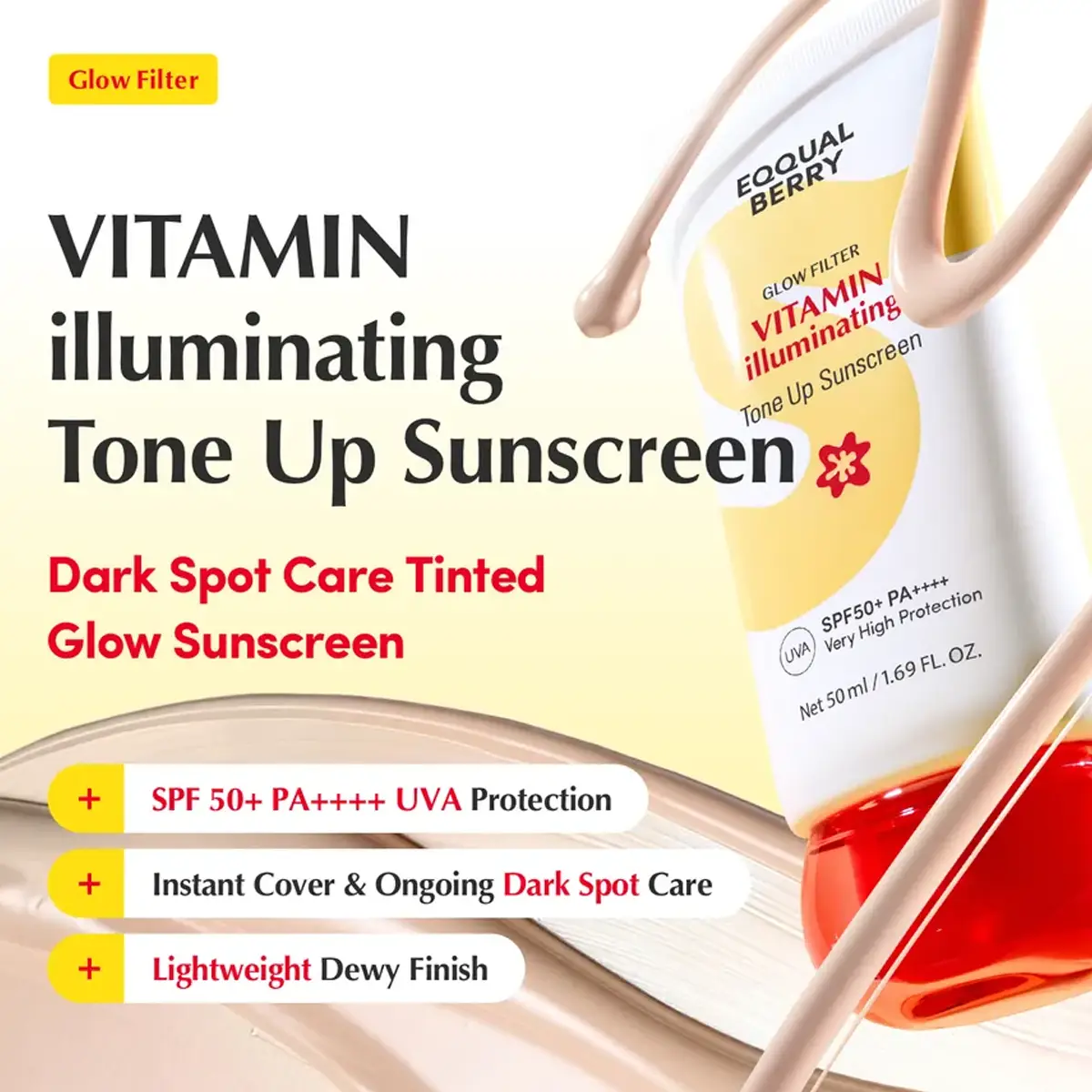 Eqqualberry Vitamin illuminating Tone Up Sunscreen SPF 50 - 50ml