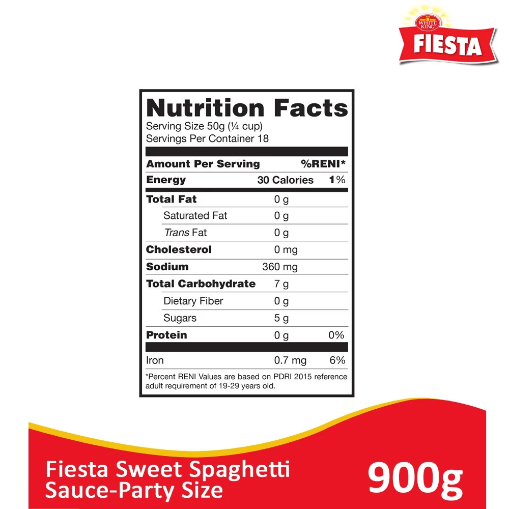 White King Fiesta Sweet Spaghetti Sauce Party Size - 900g