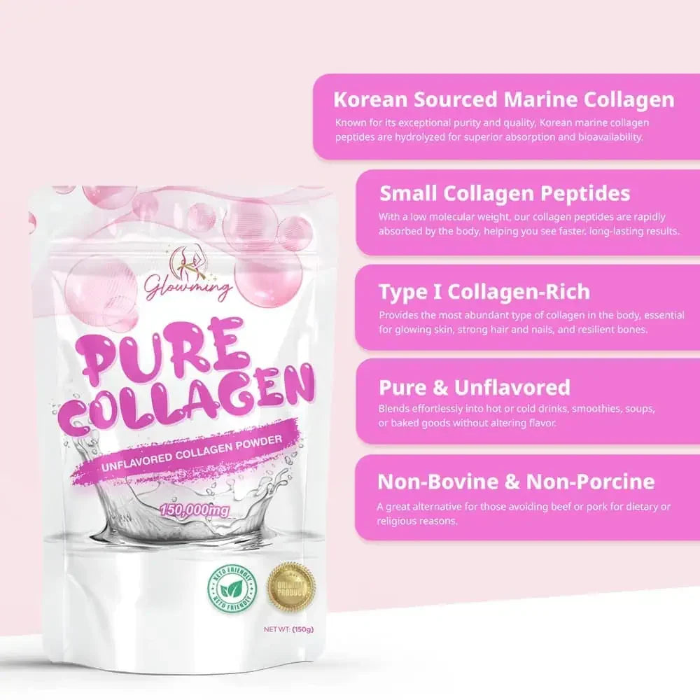 Glowming Unflavored Pure Collagen Powder - 150g