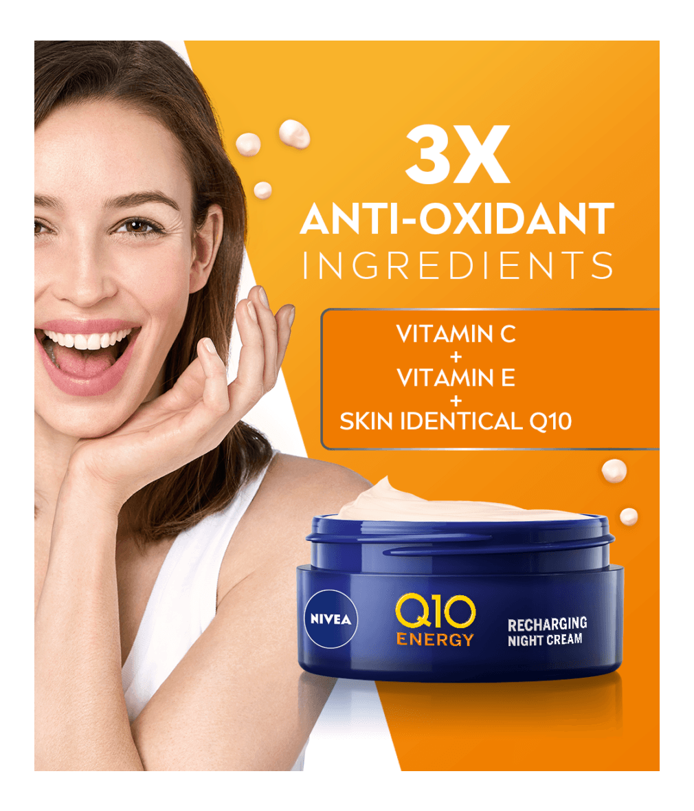 Nivea Q10 Energy Anti-Wrinkle Night Cream - 50ml