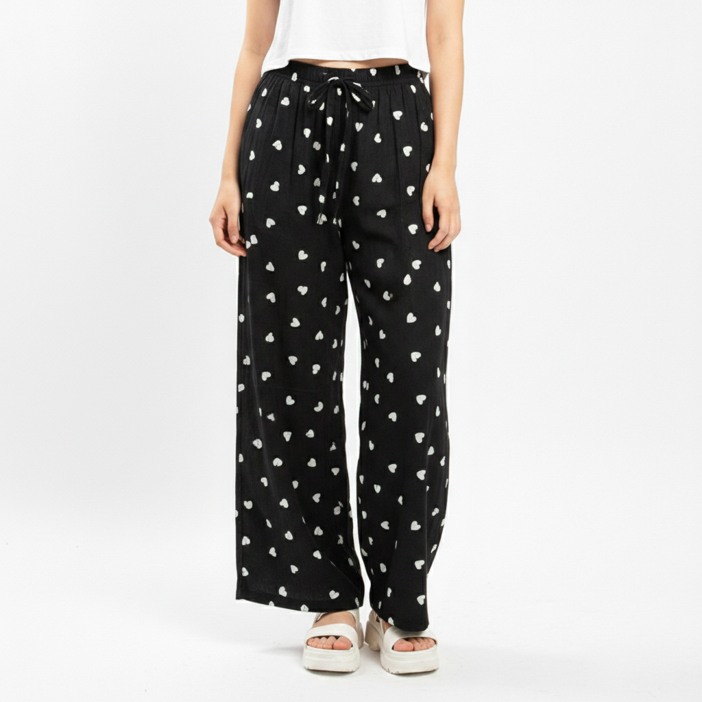 Women's Waisted Wide-Leg Palazzo Pants - YL609