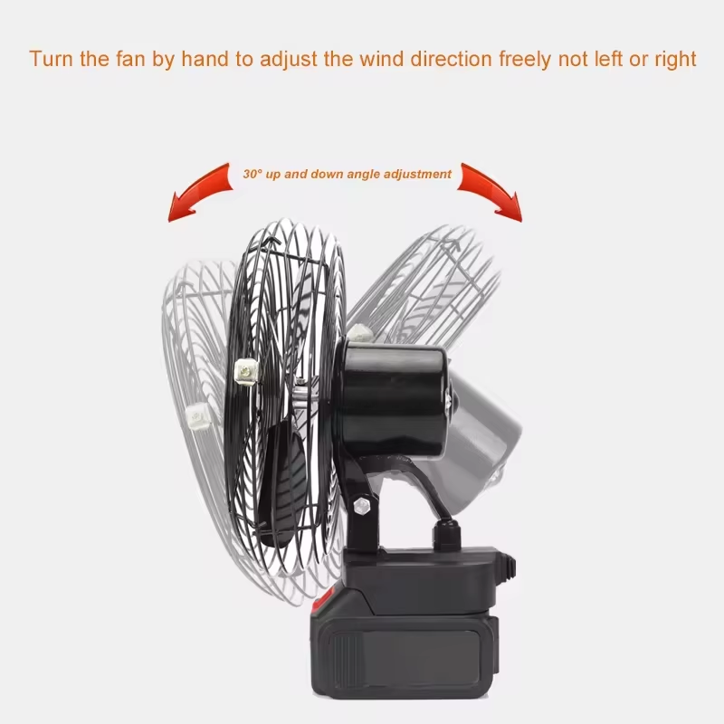 Iron Body Portable Lithium Electric Fan With Two Battery