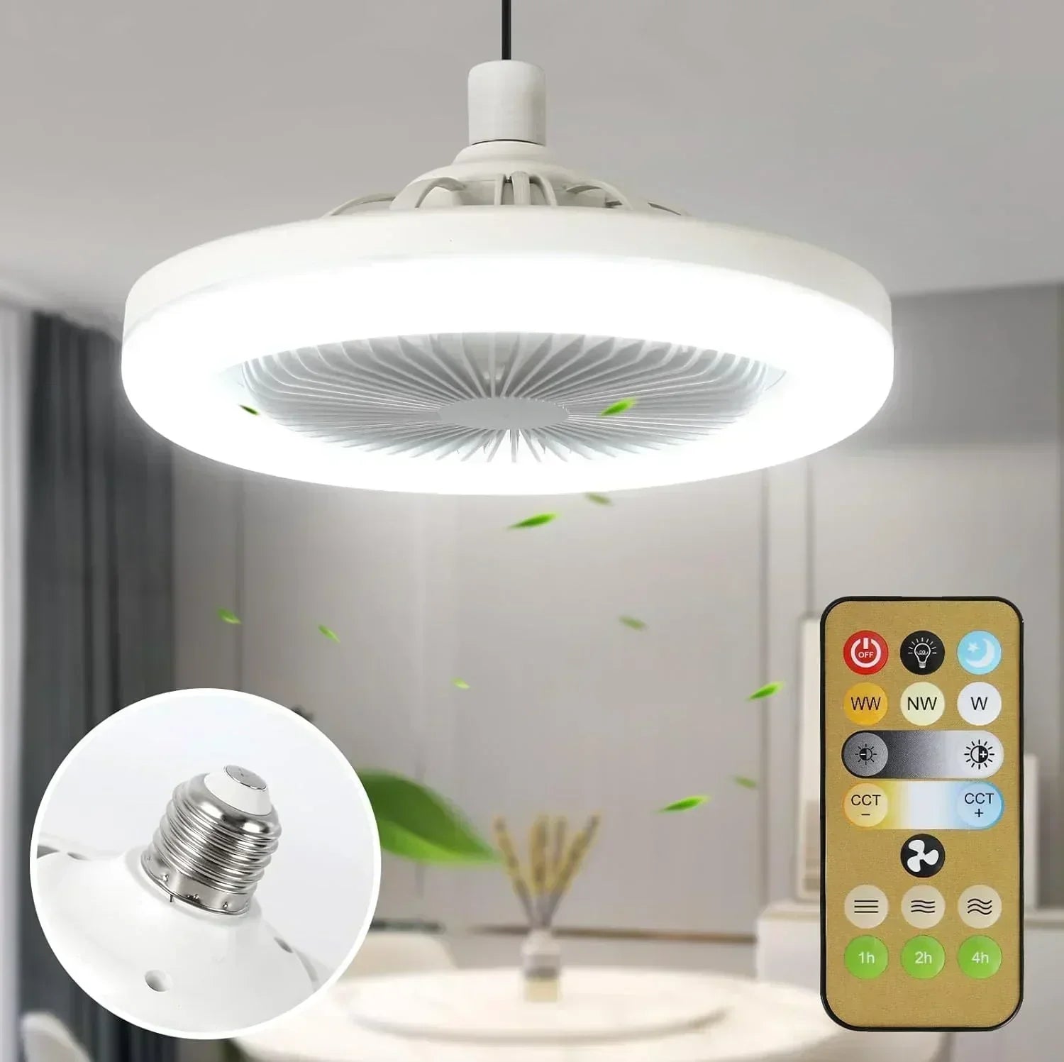 Multifunction Modern Ceiling Fan With LED Lamp