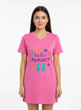 Women's Casual Half Sleeves Long T-Shirt - 039-2