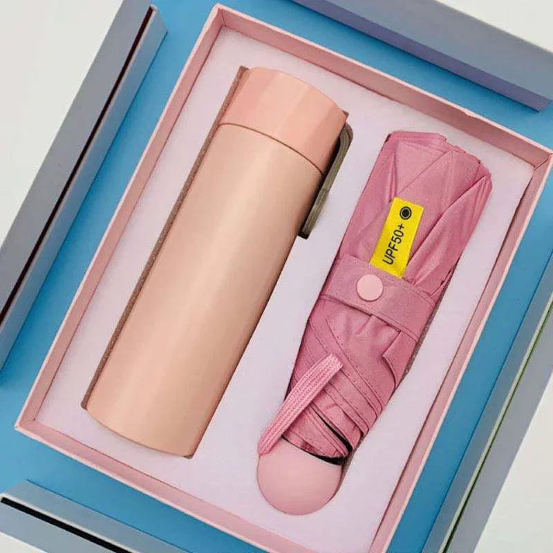 Portable Mug + Umbrella Gift Box Set