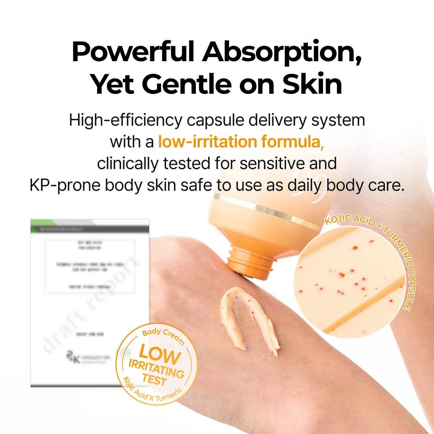 Dr.Melaxin Kojic Acid Turmeric Capsule Body Cream - 200g