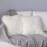 Solid Soft Plush Square Fuzzy Cushion K-66