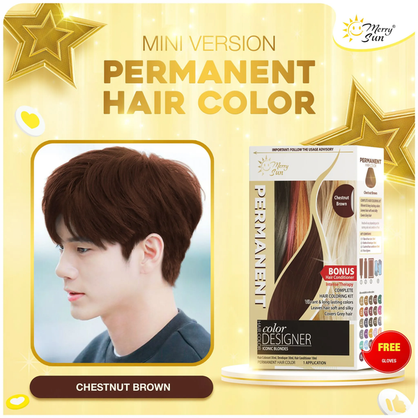 MerrySun Permanent Hair Color - Chestnut Brown (Small Pack)