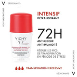 Vichy Stress Resist Intensive 72H Excessive Deodorant Roll On - 50ml