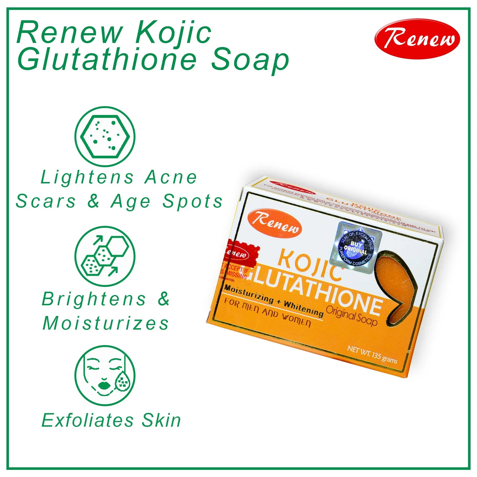 Renew Kojic Glutathione Orginal Soap