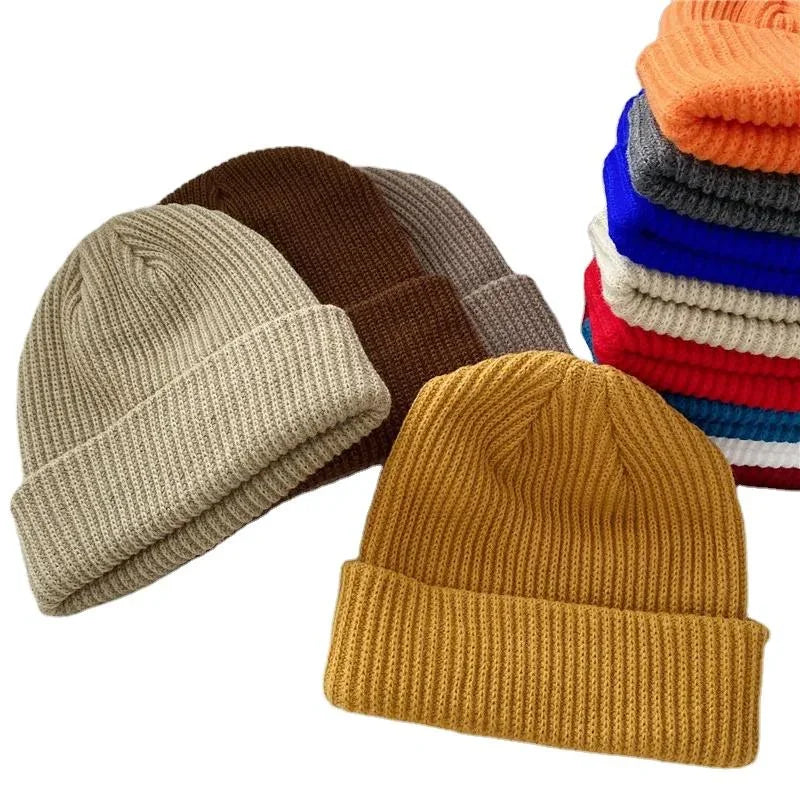 Plain Ribbed Winter Warm Knitted Hat