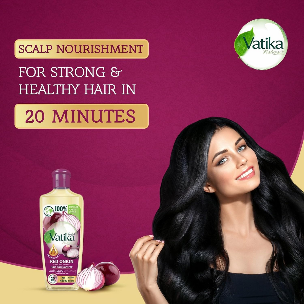 Vatika Red Onion Hair Fall Control Hair Oil - 200ml