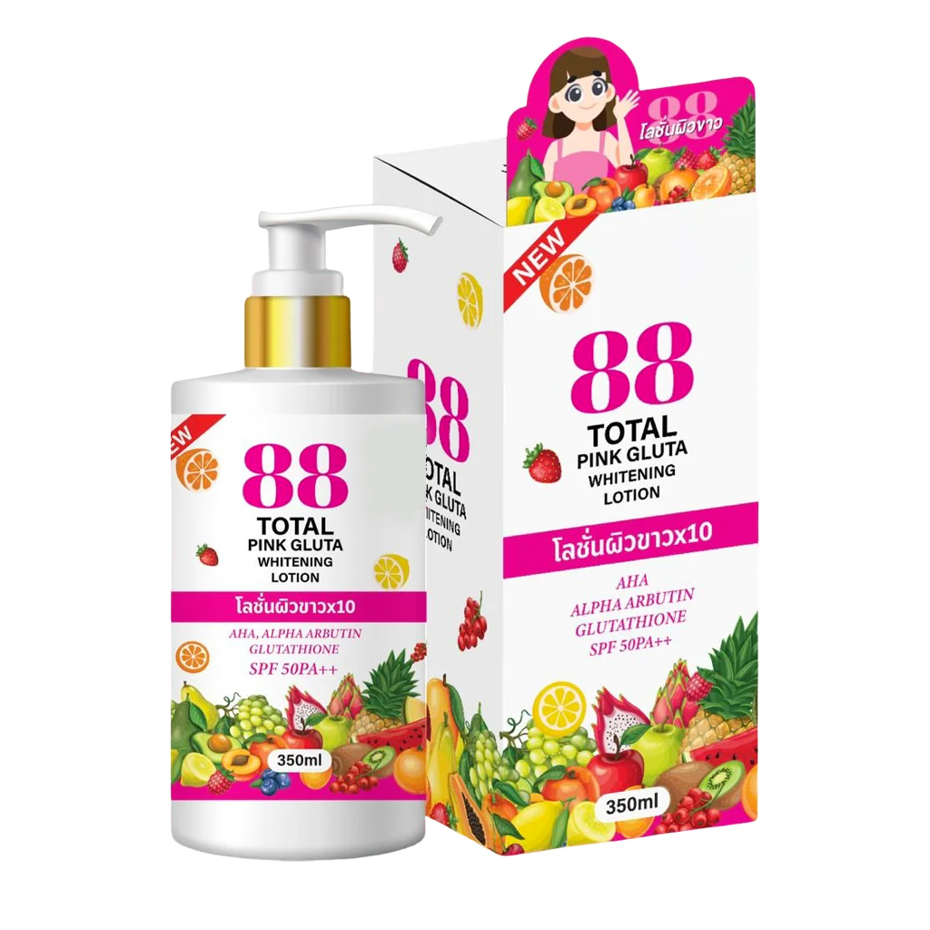 88 White Plus Total Pink Gluta Brightening Lotion - 350ml