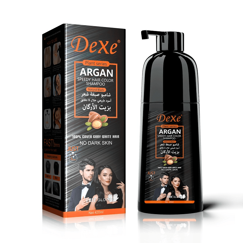 Dexe Natural Black Argan Speedy Hair Color Shampoo 420ml Pinoyhyper