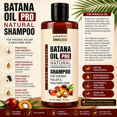 Amalico Batana Oil Pro Natural Shampoo - 500ml