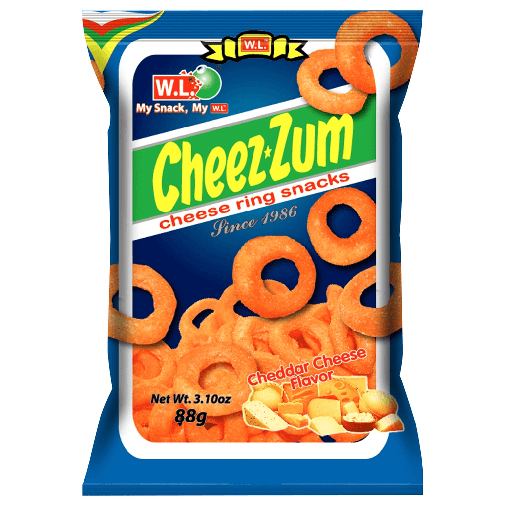 WL Cheez Zum Cheese Ring Snacks Cheddar - 88g