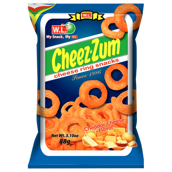 WL Cheez Zum Cheese Ring Snacks Cheddar - 88g