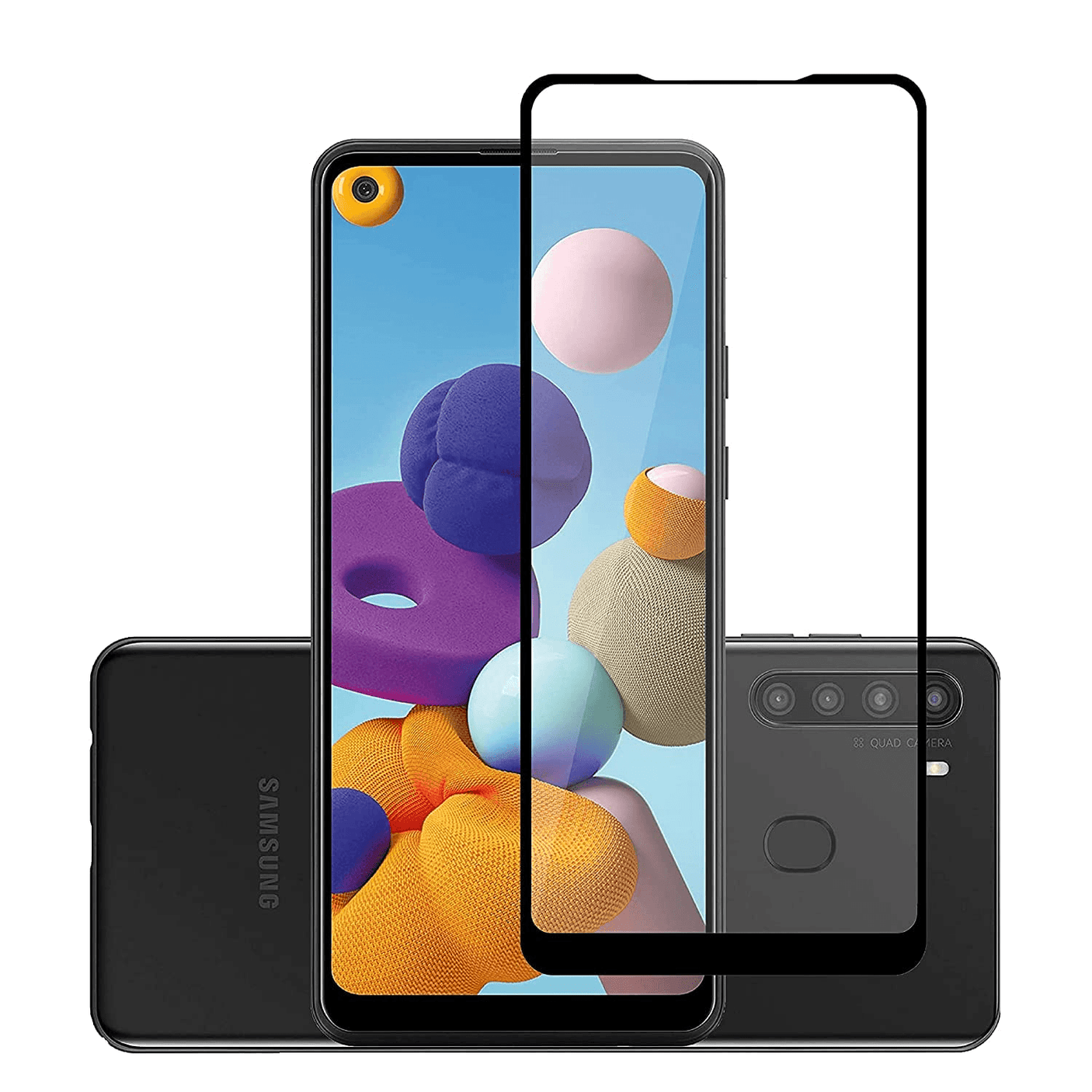 زجاج حماية أصلي لهاتف Samsung A21S HD