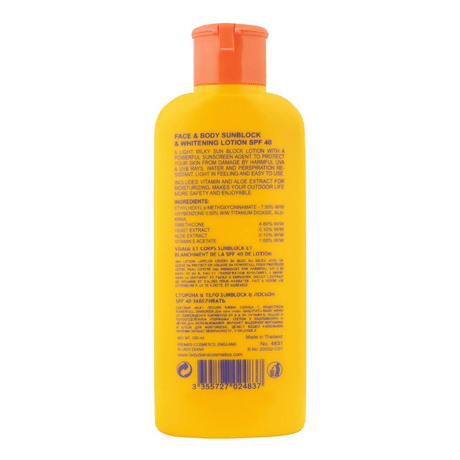 Lady Diana Face & Body Sunblock Brightening Lotion SPF 40 - 200ml