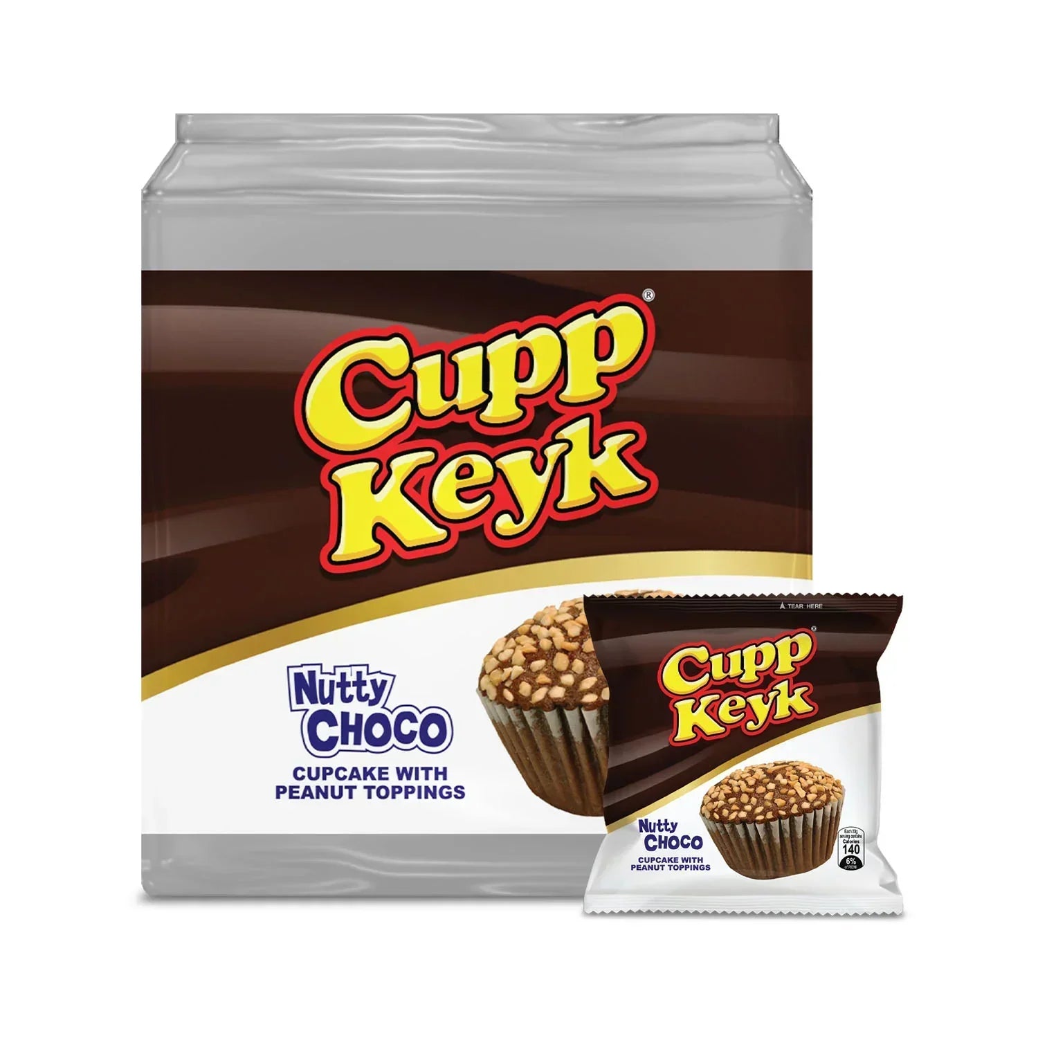 Cupp Keyk Nutty Choco Cupcake With Peanut 10x34g