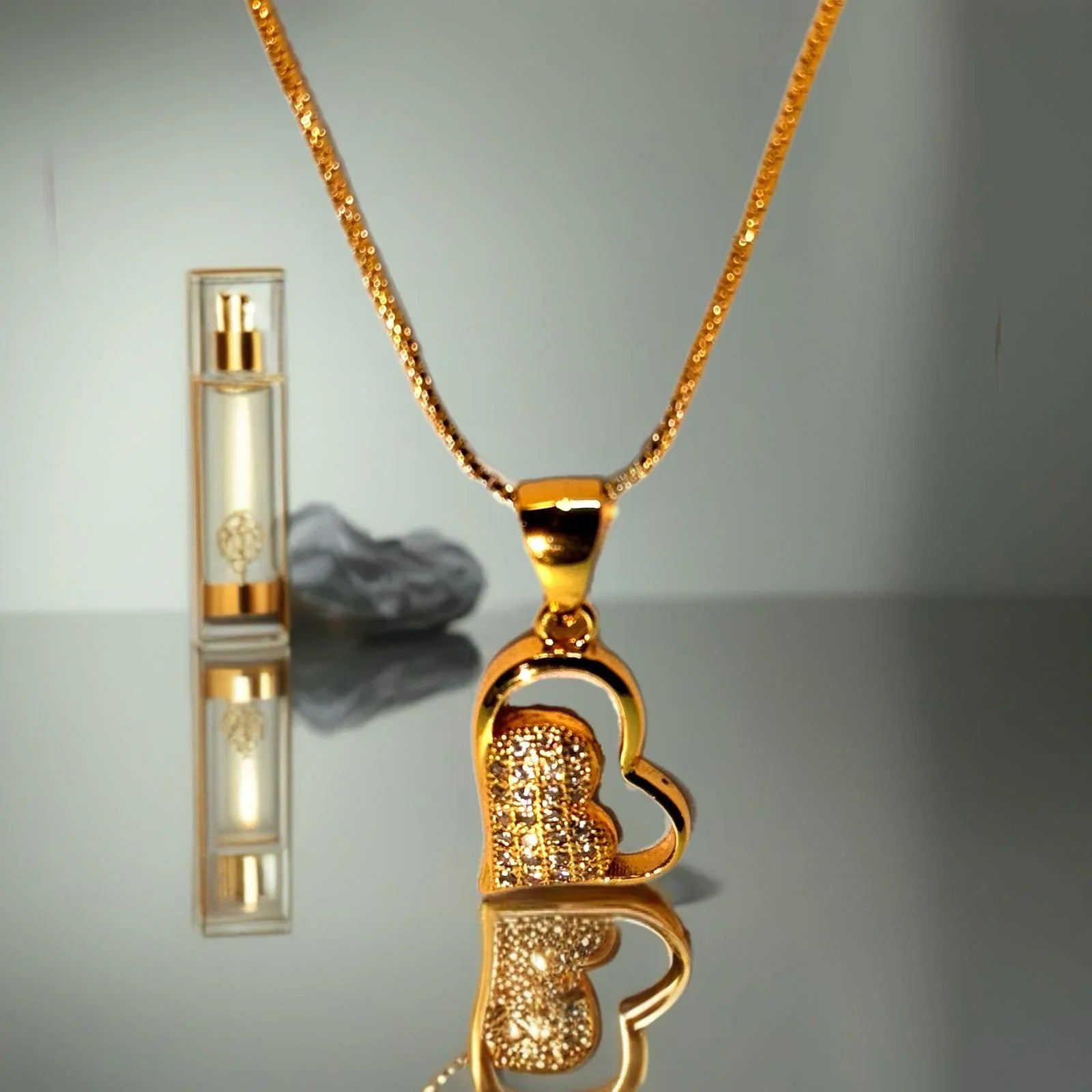 Unique Design Golden Stainless Steel Necklace with pendant - FJ4214