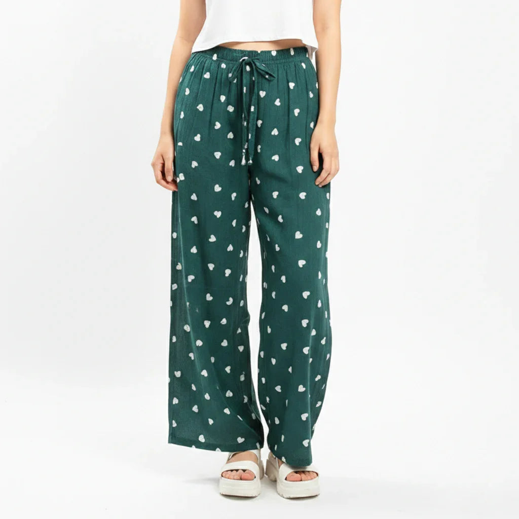 Women's Waisted Wide-Leg Palazzo Pants - YL609
