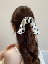 Vintage Classic Polka Dot Bow Hair Claw Clip 2pcs