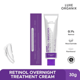 Luxe Organix Retinol + Bakuchiol Overnight Glow Gentle Treatment Cream - 30g