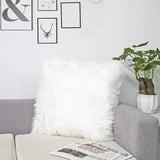 Solid Soft Plush Square Fuzzy Cushion K-66
