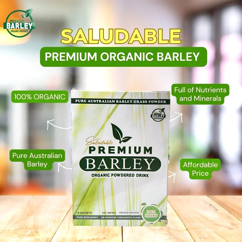 مشروب الشعير المجفف العضوي المجفف Saludable Premium Barley Premium - 3 جرام × 10 أكياس
