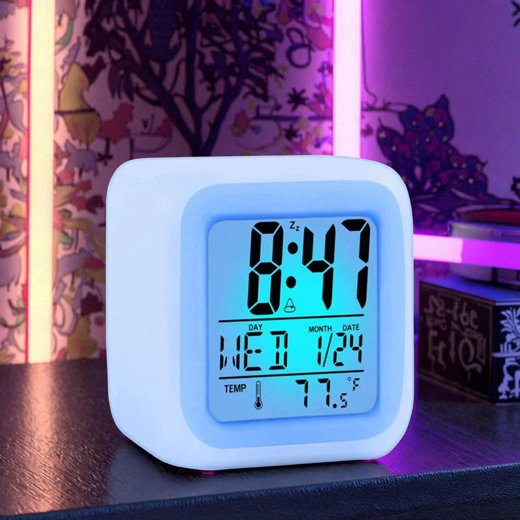 Glowing LED Color Changing Digital Alarm Clock