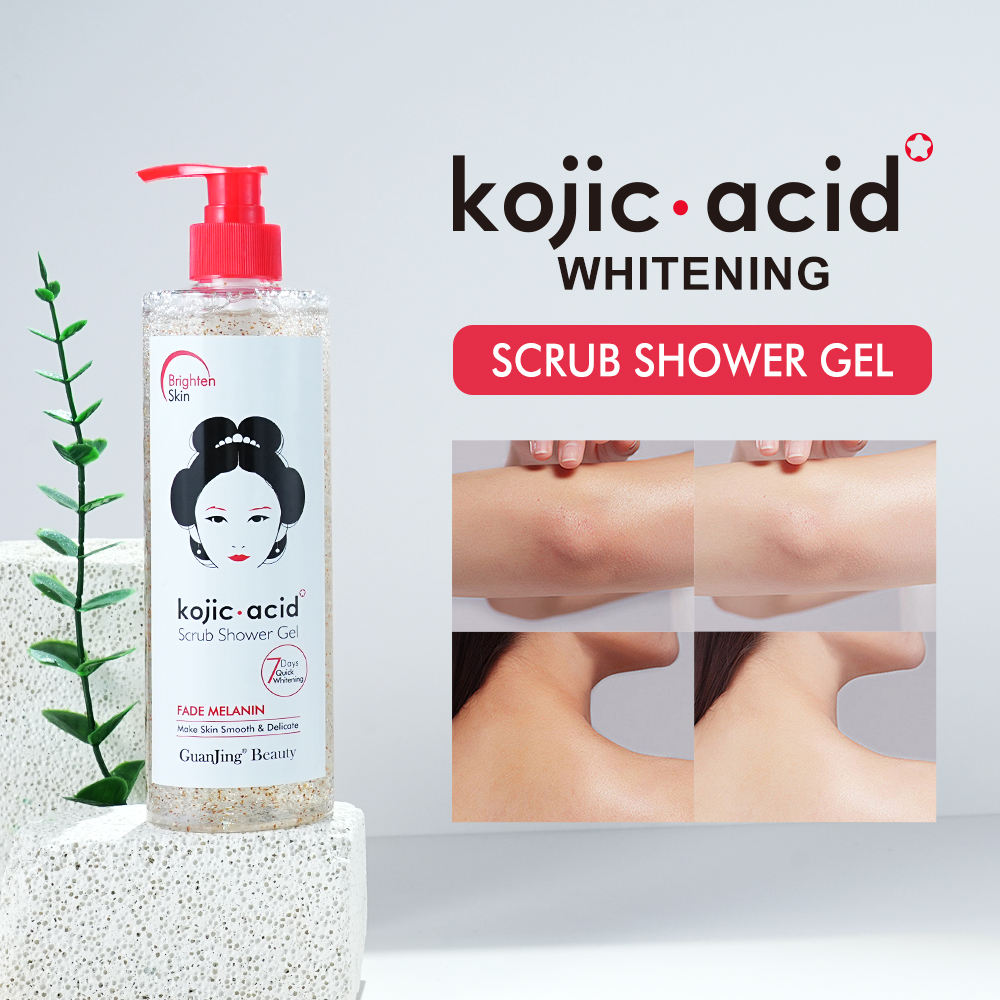 Guanjing Beauty Fade Melanin Kojic Acid Scrub Shower Gel - 500ml