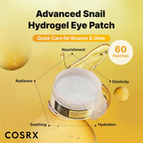 لاصقات هيدروجيل للعين بخلاصة الحلزون المتقدمة من COSRX - 60 قطعة