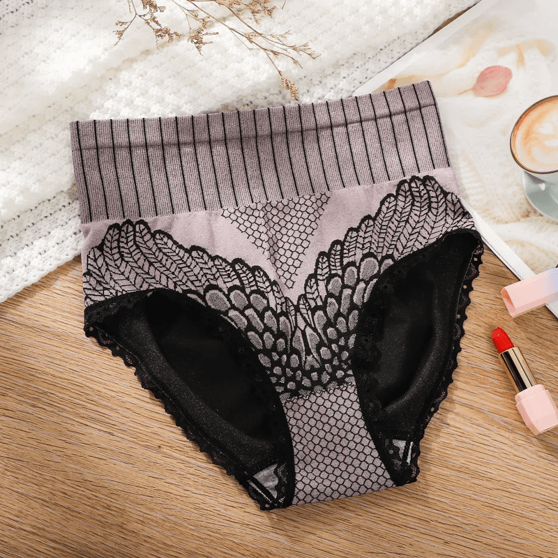 Women's Cotton High Waist Tummy Support Panties - 1695#