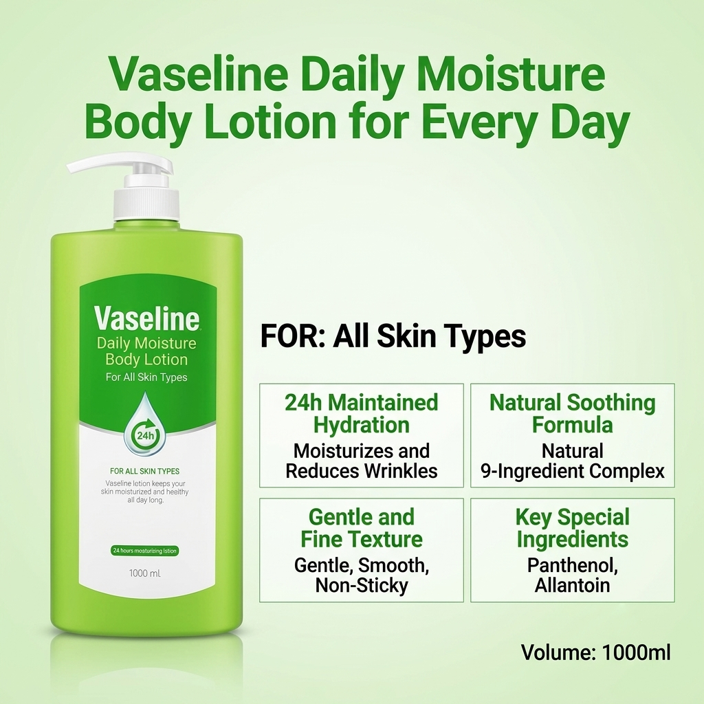 Vaseline 24H Daily Moisture Body Lotion - 1000ml