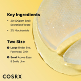 لاصقات هيدروجيل للعين بخلاصة الحلزون المتقدمة من COSRX - 60 قطعة