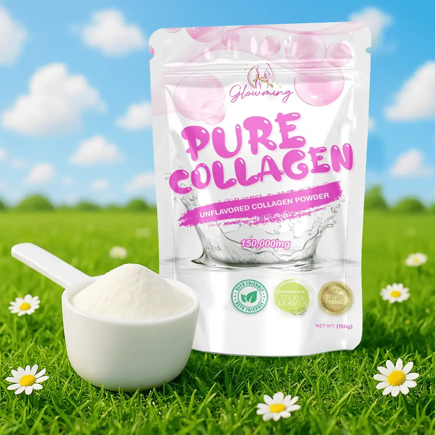 Glowming Unflavored Pure Collagen Powder - 150g