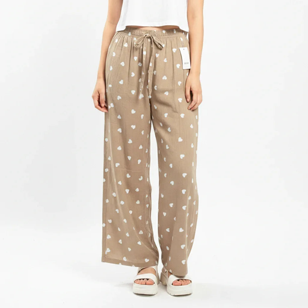 Women's Waisted Wide-Leg Palazzo Pants - YL609