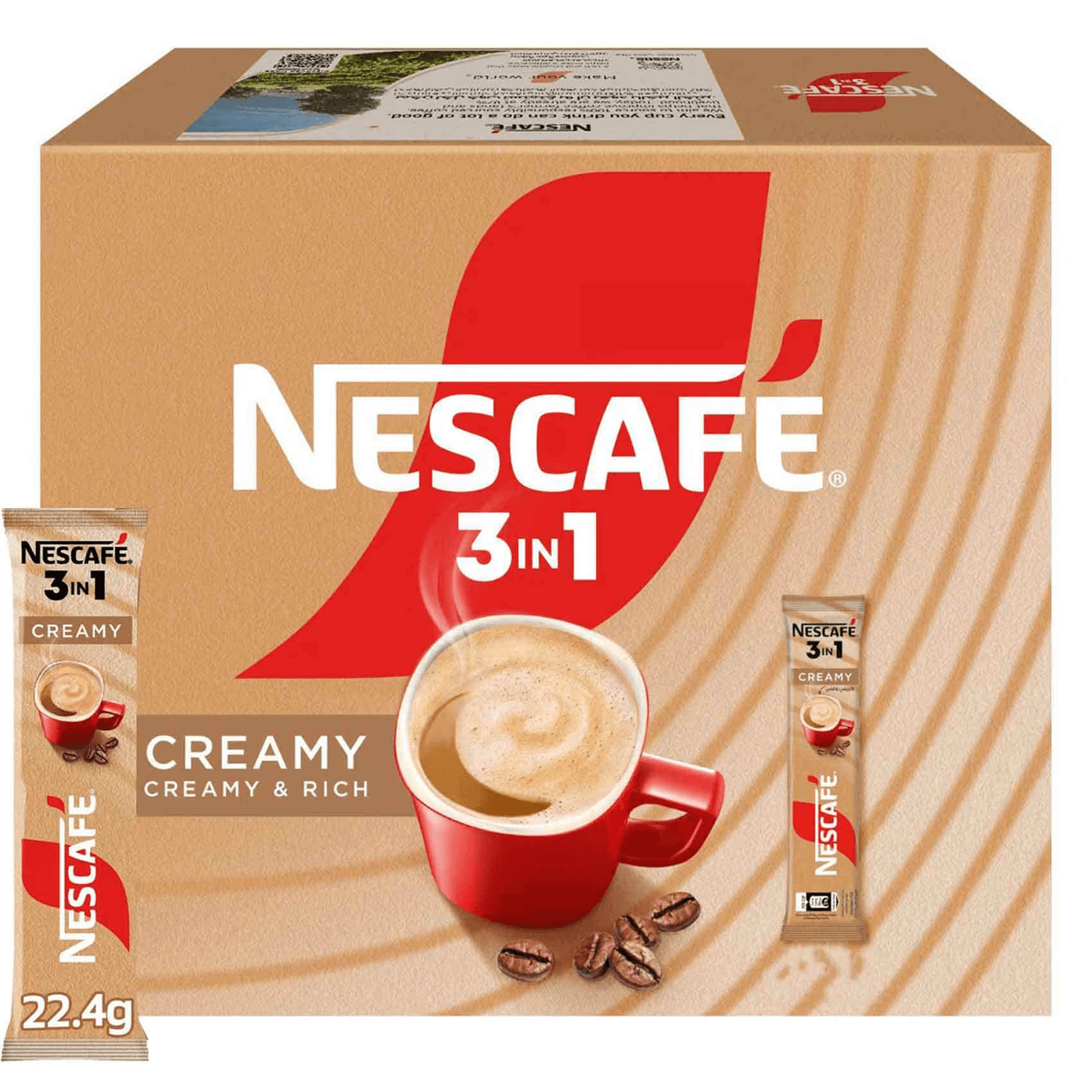 نسكافيه 3 في 1 قهوة لاتيه كريمية 24 × 22.4