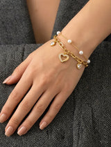 Unique Design Golden Stainless Steel Bracelet - B09