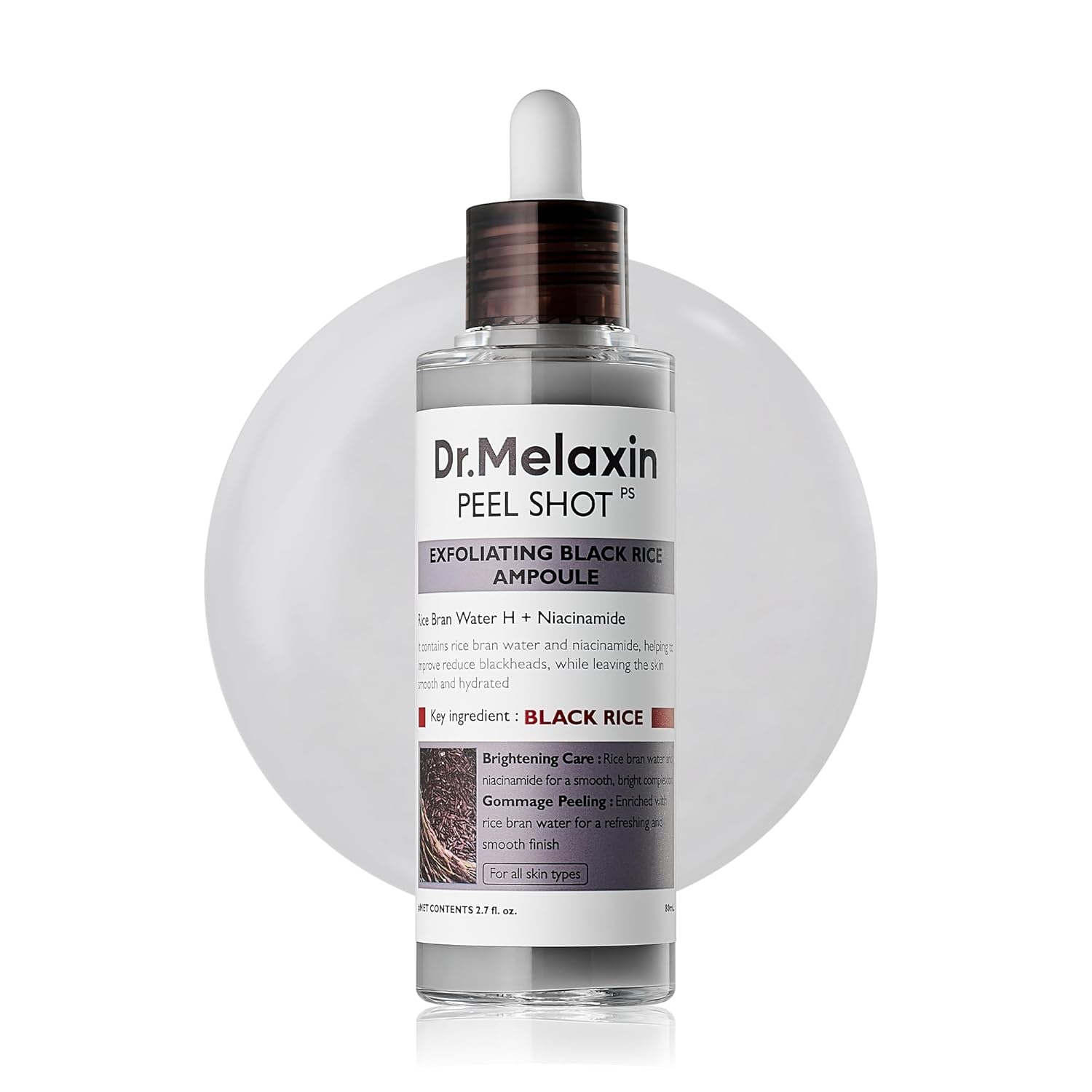 Dr.Melaxin Peel Shot Exfoliating With Black Rice Ampoule - 80ml