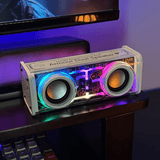 Transparent RGB Wireless Portable Bluetooth Dual Speaker - V8