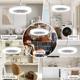 Multifunction Modern Ceiling Fan With LED Lamp
