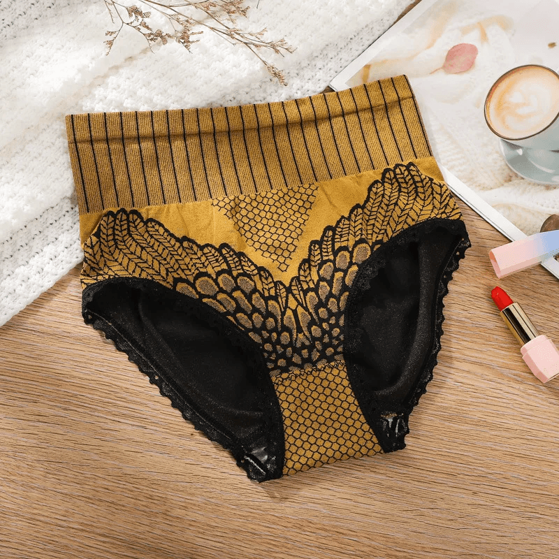 Women's Cotton High Waist Tummy Support Panties - 1695#