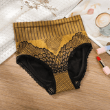 Women's Cotton High Waist Tummy Support Panties - 1695#