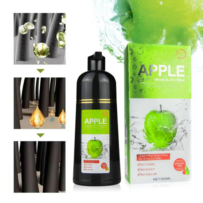 Apple Black Hair Color Cream Ammonia Free - 500ml