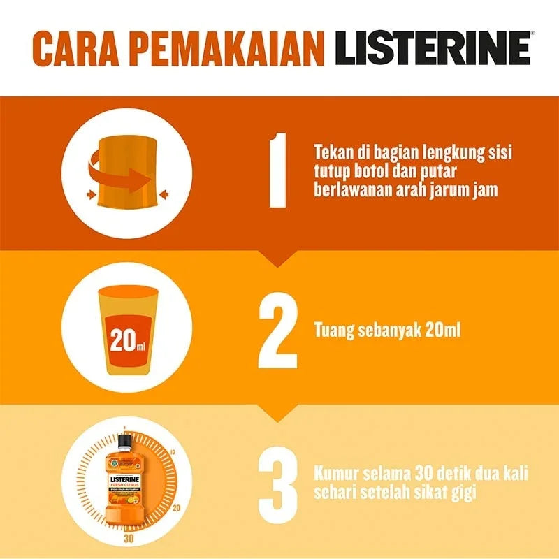 Listerine Fresh Citrus Mouthwash - 250ml