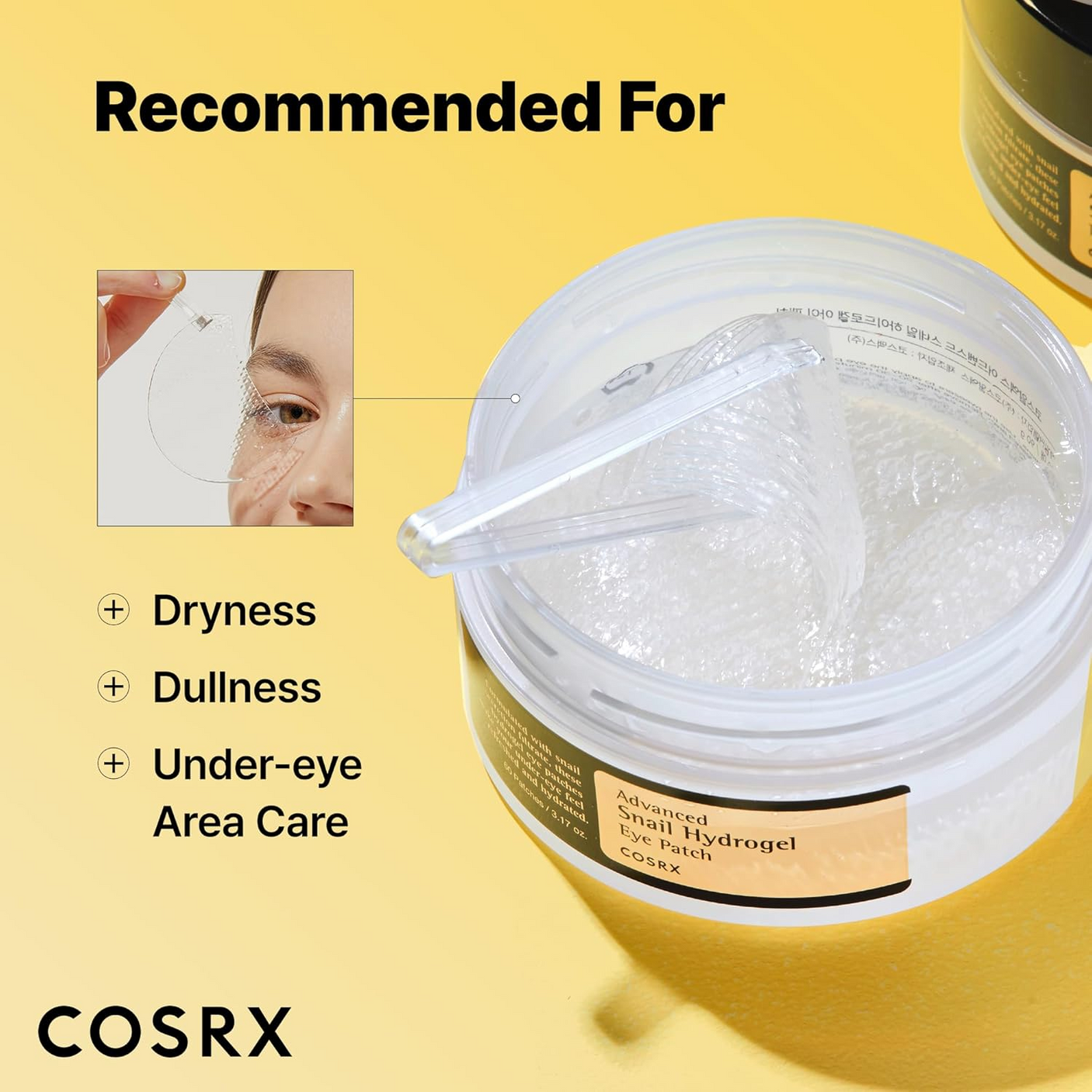 لاصقات هيدروجيل للعين بخلاصة الحلزون المتقدمة من COSRX - 60 قطعة